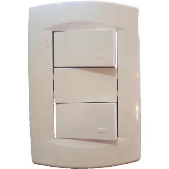 Plaqueta 2 Llaves Unipolar Modular Blanco Sica Oferta