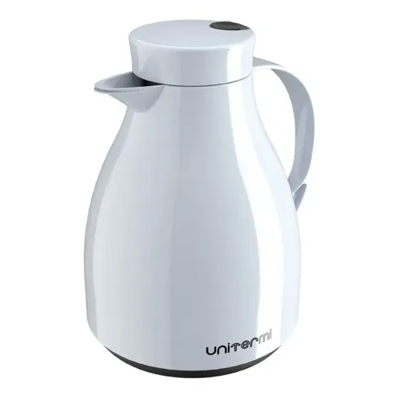 Garrafa Térmica Bule Gatilho Café Água 500ml Pequena Vintage Cor Branco