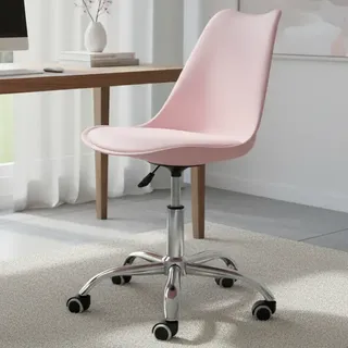 Silla De Oficina Acolchonada Eames Tulip Con Ruedas Cómoda