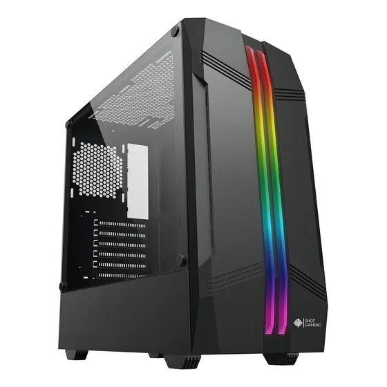 Gabinete Gamer Shot Gaming 8013 Cristal Templado Rgb Frontal