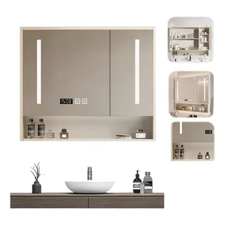 Gabinete De Baño Inteligente Pared Muebles Con Espejo 67*65 Beige