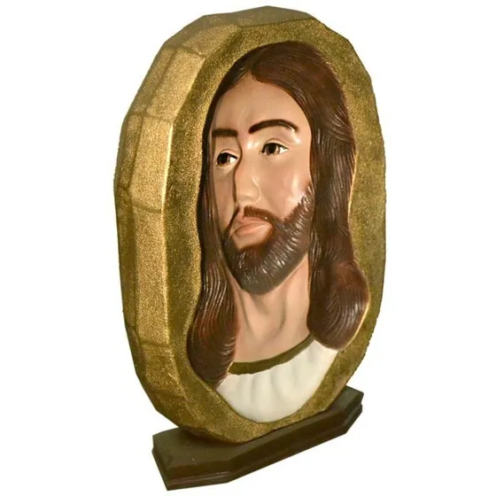 Divino Rostro Jesús Sigue Con La Mirada Resina 28cm Cristo