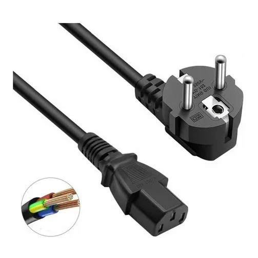Cable Poder Corriente Schuko Largo 1,5m Monitor Pc Impresora