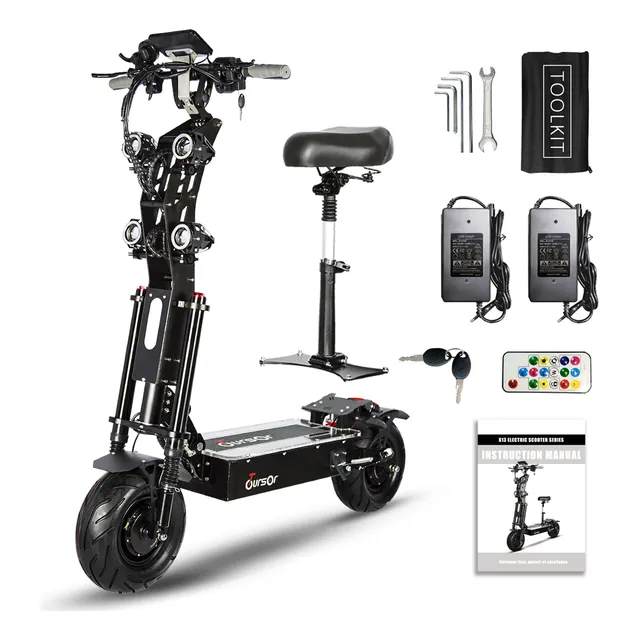 Scooter Electrico Para Adulto Motor Doble Unidad 60 V 8000 W