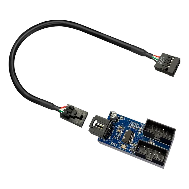 Adaptador Usb 9 Pinos Hub Splitter Usb Divisor 1-2 Saídas