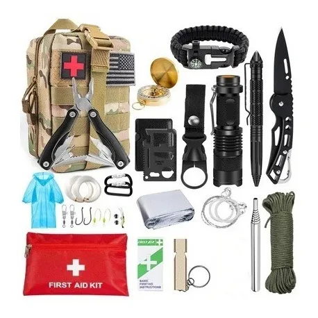 Bolso Kit Con Equipo De Supervivencia Primeros Auxilios