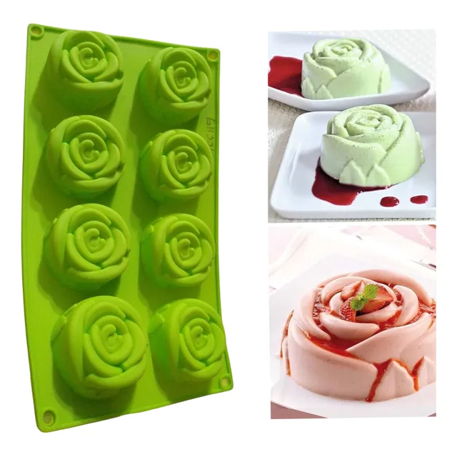 Molde De Silicón Rosa  Pequeña  Velas Jabones Reposteria