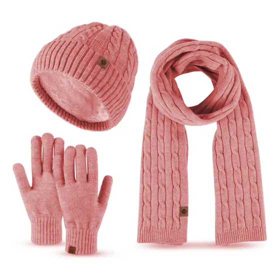 Set X 3 Gorro Lana + Guantes+ Bufanda Dama Calidad - El Rey