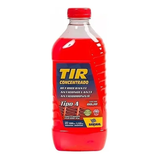 Liquido Refrigerante Tir concentrado Bardahl Rojo X 1l