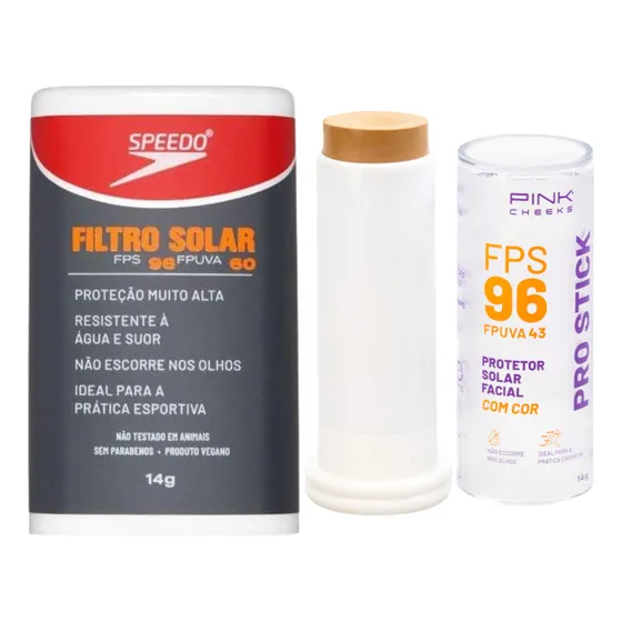 Kit Protetor Solar Fps96 Pro20 Base + Speedo Pink Cheeks 14g