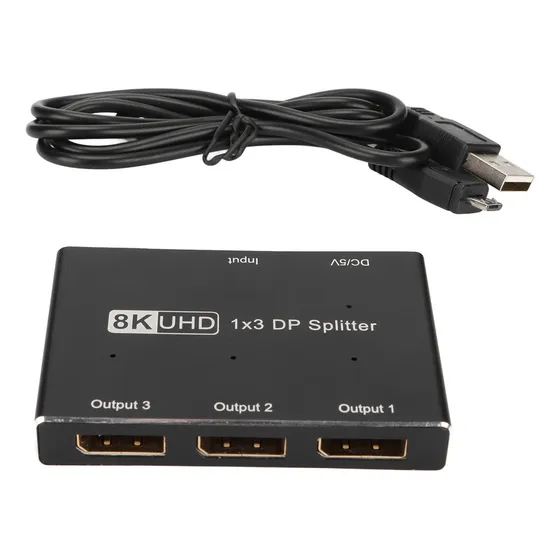 ~ Divisor Displayport 1x3 Divisor Triple Mst Sst Hub Dp 1.4