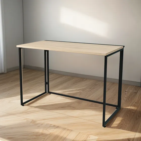 Escritorio Mesa Plegable 81cm Abatible Metal Madera Moderno