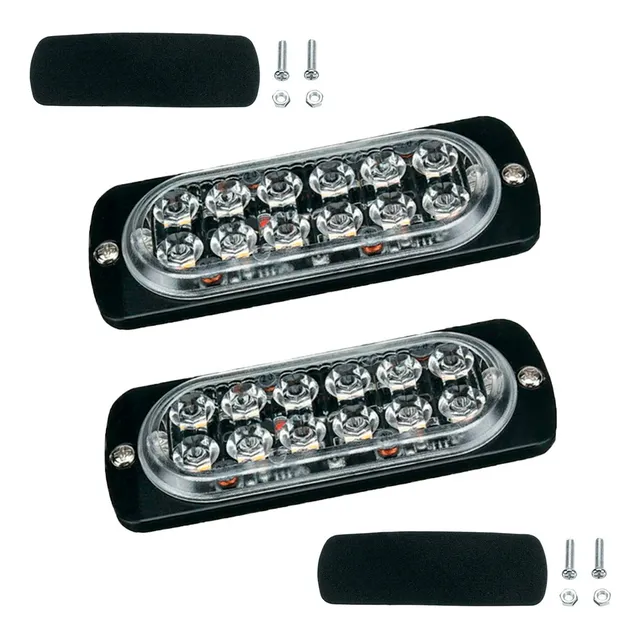Kit Lamparas 12 Leds Universal Luz Baliza Emergencia Flash