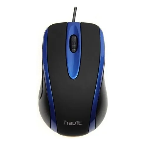 Mouse Havit Hv-ms753 Usb Black+blue. Color Negro Y Azul