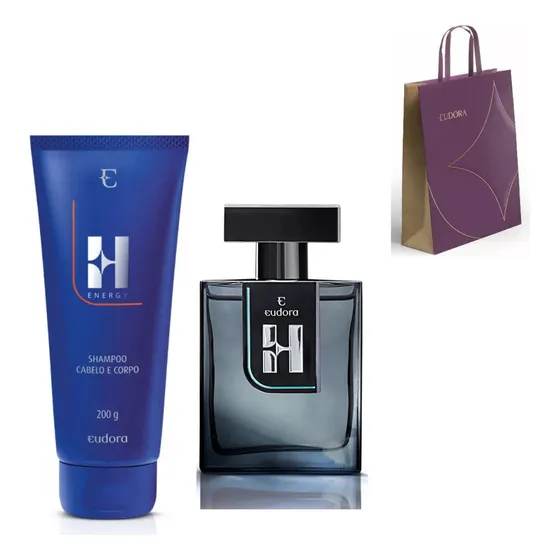 Kit Shampoo H Energy 200g + Deo Colônia H 100ml - Eudora