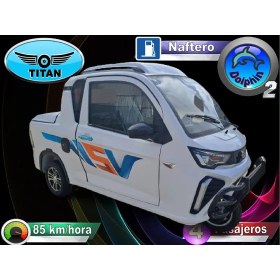 Triciclo Naftero 4 Pasajeros Con Caja Titan Dolphin 0km