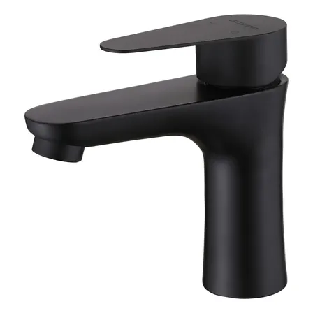 Torneira Misturador Monocomando Preto Fosco Baixo Banheiro