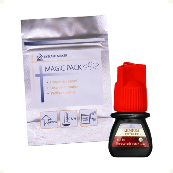 Cola Alongamento Cilios Elite Hs-16 3ml Premium Black Glue Cor Preta