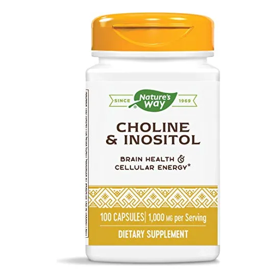 Suplemento Nature's Way De Colina E Inositol 1000 Mg 100 Cáp