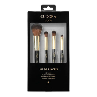 Kit Pincéis Eudora Glam (4 Itens) Kit Pincéis Eudora Glam (4 Itens)