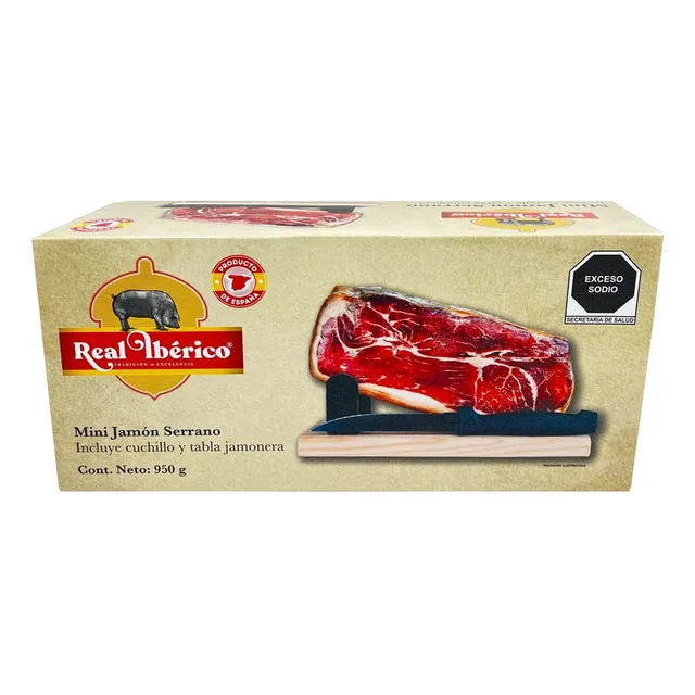 Jamón Serrano Mini, Con Tabla Y Cuchillo, Real Ibérico 950gr