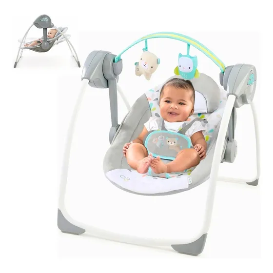 Columpio Eléctrico Para Bebes Musical Reclinable Plegable
