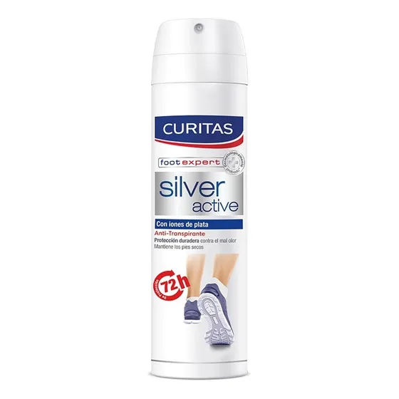 Desodorante Para Pies Curitas Foot Expert Active Silver En Spray 150ml