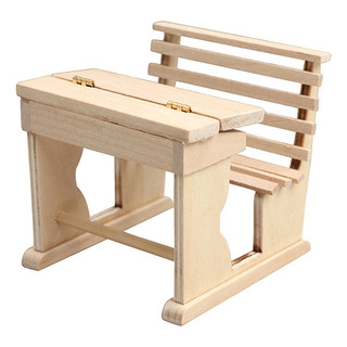 Escritorio De Madera 1/12, Escritorio De Estudio, Silla, Mue Escritorio De Madera 1/12, Escritorio De Estudio, Silla, Mue