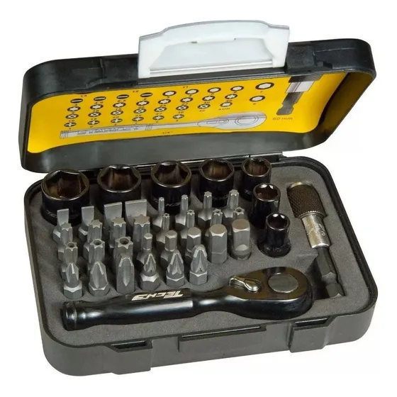 Juego De Puntas Y Dados 39 Piezas Stanley Tech 3 - Maria