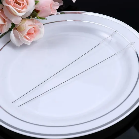Healifty 6pcs Stainless Steel Large Big Eye Needle For