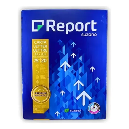Report Papel Carta Impresión 500 Hojas 75g