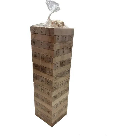 Juego De Mesa Familiar Torre De Madera