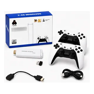 Consola Retro 4k Hdmi Game Stick Inalámbrica 2.4g Tv Blanco
