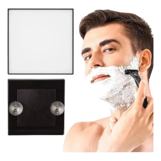 Espelho  Com Ventosa 14cm - Barba De Baixo Do Chuveiro  Box 