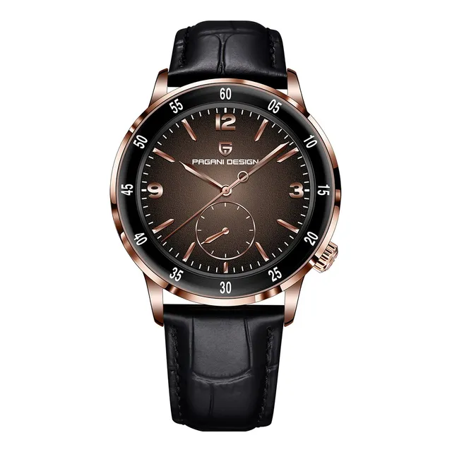 Reloj Automático De Cuero Pagani Design Para Hombre, 100 M, 