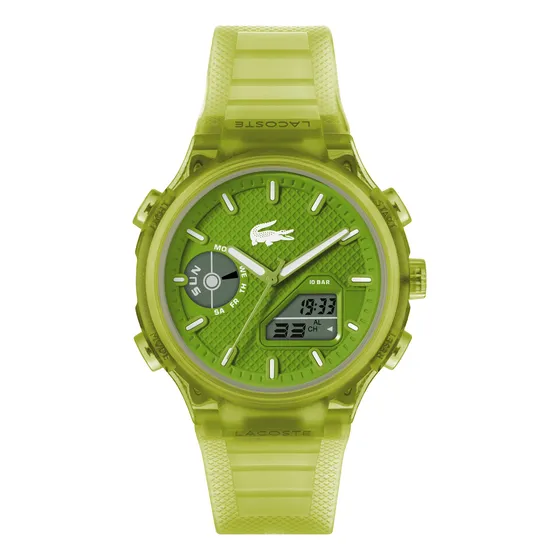Lacoste Reloj Para Hombre 2011432 Lc33 Silicón Verde 44.76mm