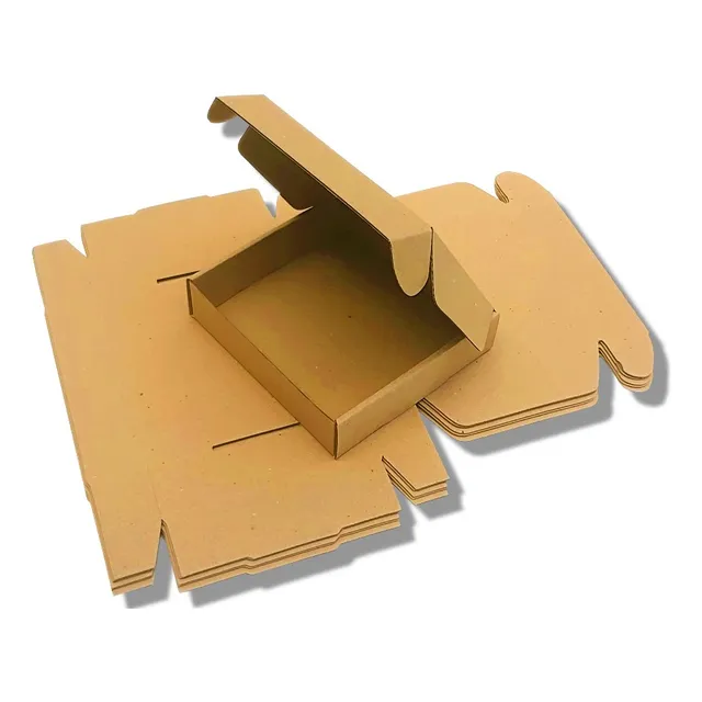 50 Cajas De Carton Microcorrugado De 19 X 17 X 4,5 Cm