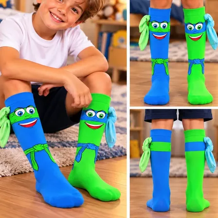 Meia Maluca Divertida 3d Criança Personagem Desenho Infantil Menino Único