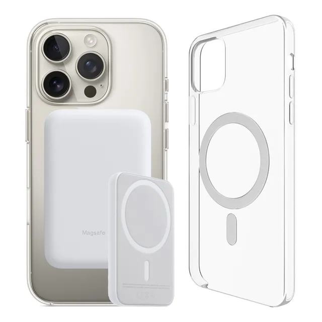 Power Bank 5000mah + Capa Magsafe Compatível Com iPhone 16