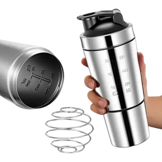 Coqueteleira Academia Pré Treino Whey Protein Com Misturador