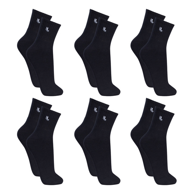 6 Pares Meias Lupo Sport Cano Médio Alto Academia Original 6 Pares Meias Lupo Sport Cano Médio Alto Academia Original