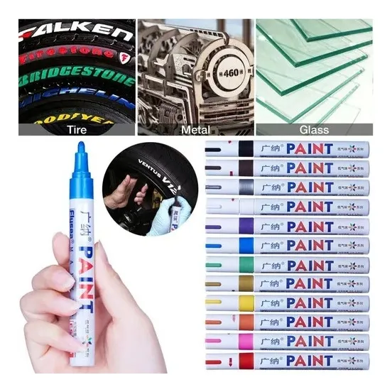 Marcador Cauchos Paint No Se Borra Con Agua