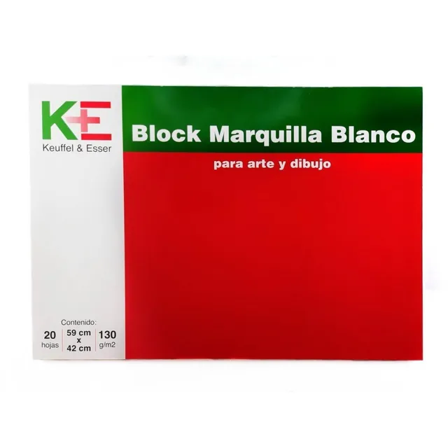 Block Marquilla Blanco Para Arte Y Dibujo K+e