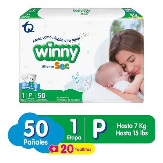 Panal Winny Ultratrim Etapa 1 X 50und + 20 Toallitas