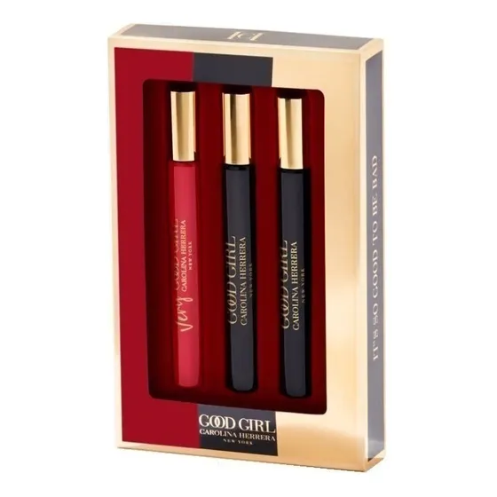 Set Perfumes Good Girl Carolina Herrera 3 X 10ml Edp Roll On
