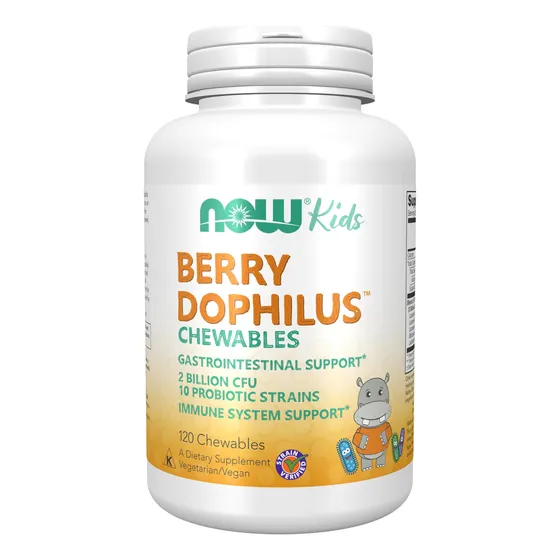 Suplementa Ahora Berrydophilus 10 Cepas Probióticas 120 Chew