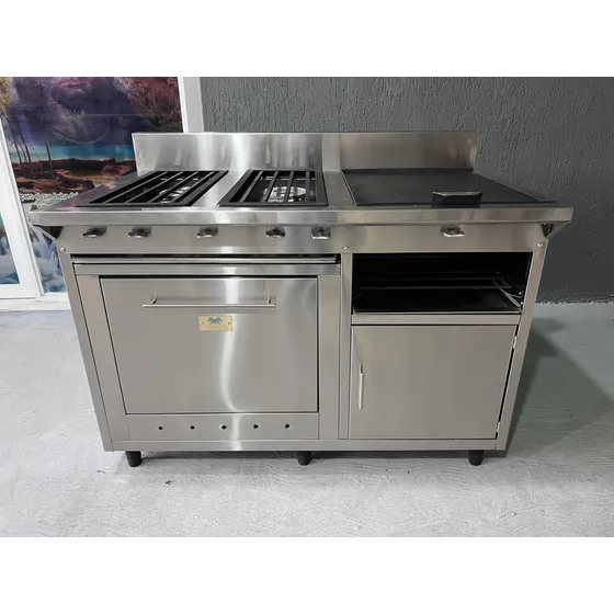 Cocina Industrial 4 Hornillas Con Plancha Nueva