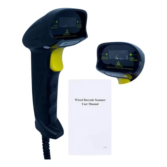Leitor Código De Barras Com Fio Barcode Scanner Yhd-8200