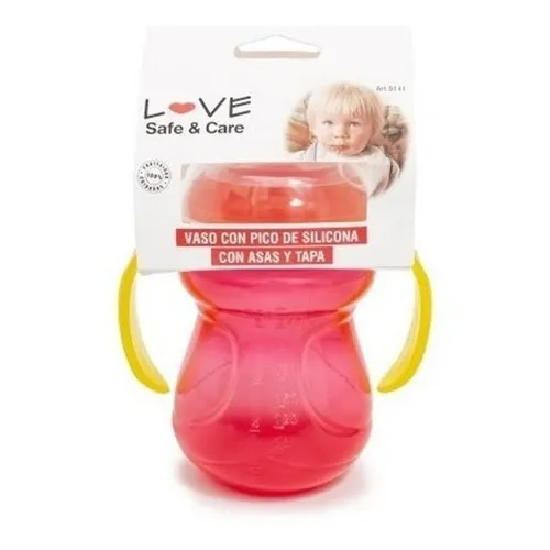 Love Vaso Infantil C/asas Y Pico Silicona Int 9141 Grupo Color Rojo