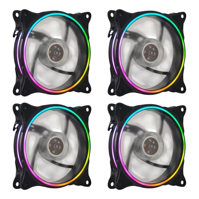 Ventilador Rgb Shot Gaming Pro Series 12 Cm X4 - Negro